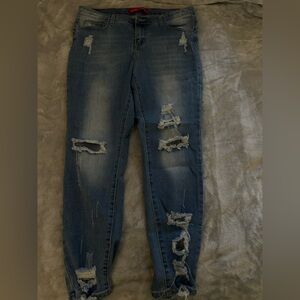 Distressed Blue Jeans for Women